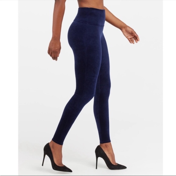 SPANX Velvet Tummy Control Leggings Moon Shadow - Picture 4 of 13